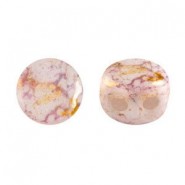 Les perles par Puca® Kalos beads Opaque mix rose/gold ceramic look 03000/15695